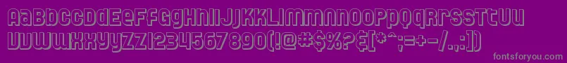 フォントSF Speedwaystar Shaded – 紫の背景に灰色の文字