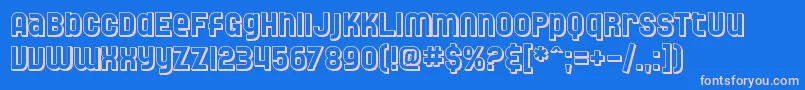 SF Speedwaystar Shaded Font – Pink Fonts on Blue Background