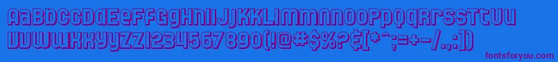 SF Speedwaystar Shaded-Schriftart – Violette Schriften auf blauem Hintergrund