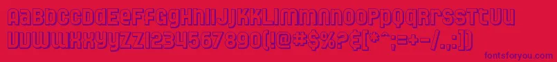 SF Speedwaystar Shaded Font – Purple Fonts on Red Background