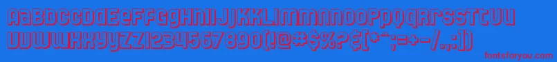 SF Speedwaystar Shaded Font – Red Fonts on Blue Background
