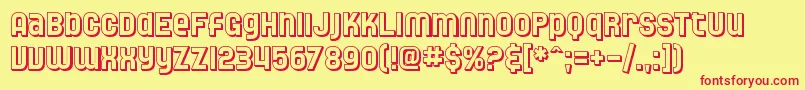 SF Speedwaystar Shaded Font – Red Fonts on Yellow Background