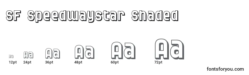SF Speedwaystar Shaded Font Sizes