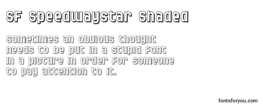 Review of the SF Speedwaystar Shaded Font