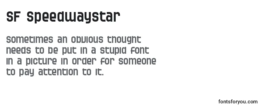 Review of the SF Speedwaystar Font
