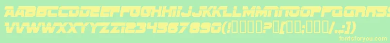 SF Sports Night Alternate Font – Yellow Fonts on Green Background