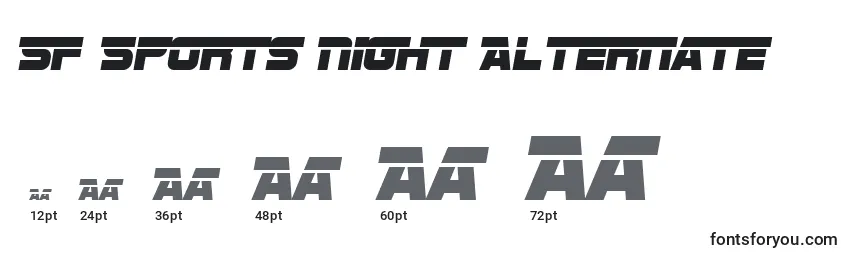 SF Sports Night Alternate Font Sizes