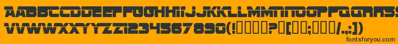SF Sports Night AltUpright Font – Black Fonts on Orange Background