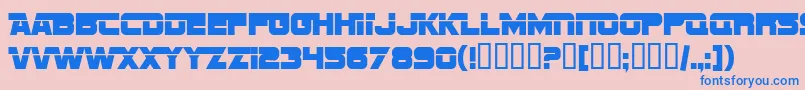 SF Sports Night AltUpright Font – Blue Fonts on Pink Background