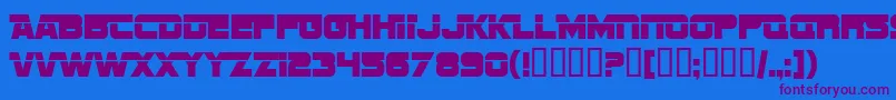SF Sports Night AltUpright Font – Purple Fonts on Blue Background