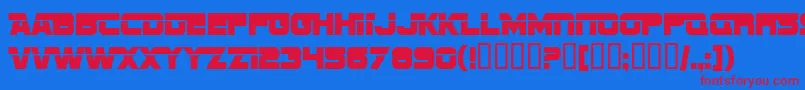 SF Sports Night AltUpright Font – Red Fonts on Blue Background