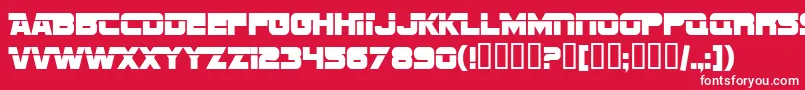 SF Sports Night AltUpright Font – White Fonts on Red Background