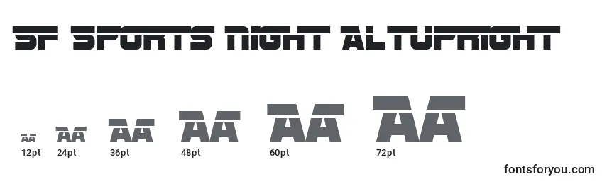 SF Sports Night AltUpright Font Sizes