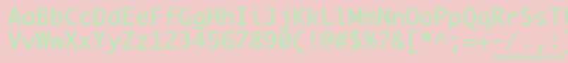 Priamojc Font – Green Fonts on Pink Background