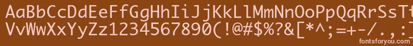 Priamojc Font – Pink Fonts on Brown Background