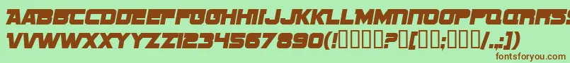 SF Sports Night NS Alternate Font – Brown Fonts on Green Background