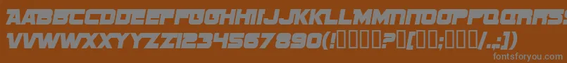 Шрифт SF Sports Night NS Alternate – серые шрифты на коричневом фоне