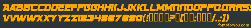 SF Sports Night NS Alternate Font – Orange Fonts on Black Background