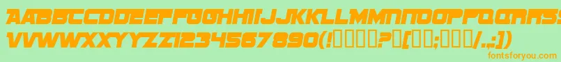 SF Sports Night NS Alternate Font – Orange Fonts on Green Background