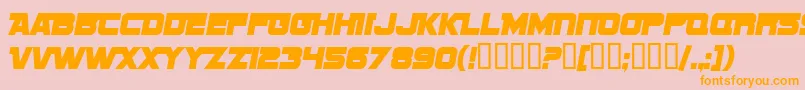 SF Sports Night NS Alternate Font – Orange Fonts on Pink Background