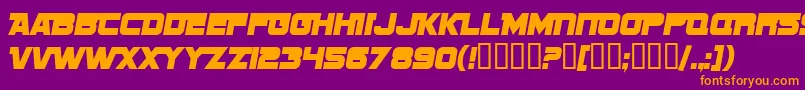 SF Sports Night NS Alternate Font – Orange Fonts on Purple Background