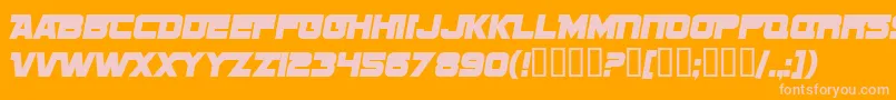 SF Sports Night NS Alternate Font – Pink Fonts on Orange Background