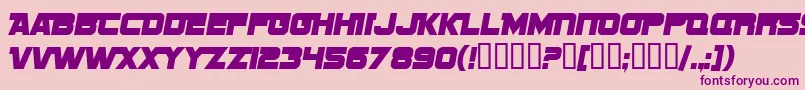SF Sports Night NS Alternate Font – Purple Fonts on Pink Background