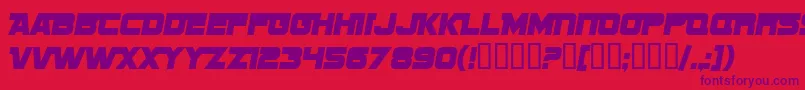 SF Sports Night NS Alternate Font – Purple Fonts on Red Background