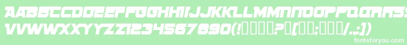 SF Sports Night NS Alternate-fontti – valkoiset fontit vihreällä taustalla