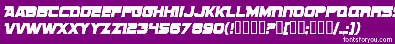 SF Sports Night NS Alternate Font – White Fonts on Purple Background