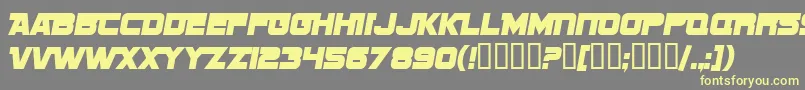 SF Sports Night NS Alternate Font – Yellow Fonts on Gray Background