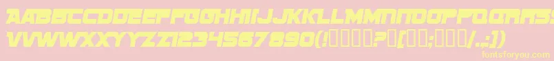 SF Sports Night NS Alternate Font – Yellow Fonts on Pink Background