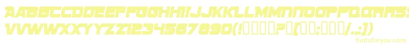 SF Sports Night NS Alternate Font – Yellow Fonts on White Background