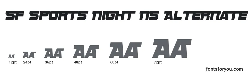 SF Sports Night NS Alternate Font Sizes