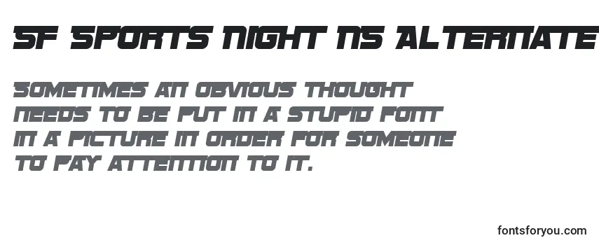 Schriftart SF Sports Night NS Alternate