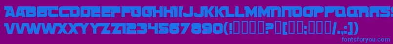 SF Sports Night NS AltUpright Font – Blue Fonts on Purple Background