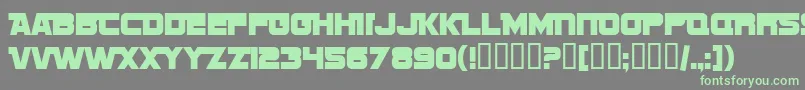 SF Sports Night NS AltUpright Font – Green Fonts on Gray Background