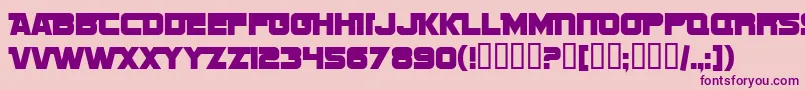 SF Sports Night NS AltUpright Font – Purple Fonts on Pink Background