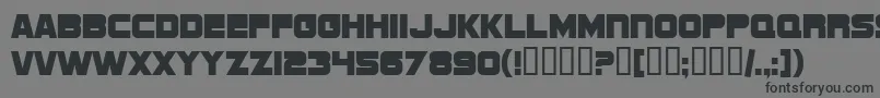 SF Sports Night NS Upright Font – Black Fonts on Gray Background