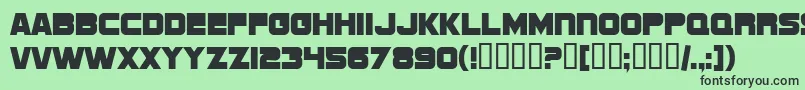 SF Sports Night NS Upright Font – Black Fonts on Green Background