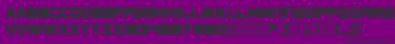 フォントSF Sports Night NS Upright – 紫の背景に黒い文字