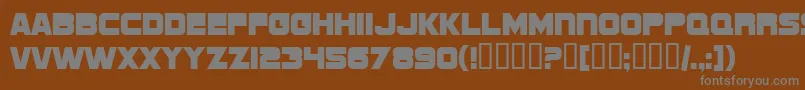 SF Sports Night NS Upright Font – Gray Fonts on Brown Background