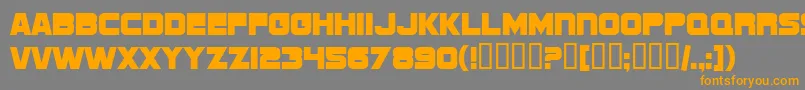 SF Sports Night NS Upright Font – Orange Fonts on Gray Background