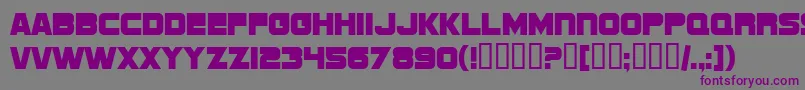 SF Sports Night NS Upright Font – Purple Fonts on Gray Background