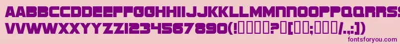SF Sports Night NS Upright Font – Purple Fonts on Pink Background
