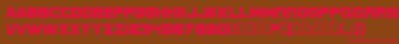 SF Sports Night NS Upright Font – Red Fonts on Brown Background