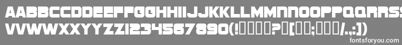 SF Sports Night NS Upright Font – White Fonts on Gray Background