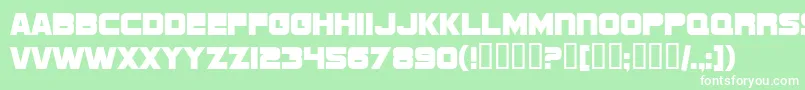 SF Sports Night NS Upright Font – White Fonts on Green Background