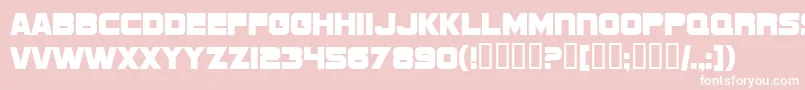 SF Sports Night NS Upright Font – White Fonts on Pink Background