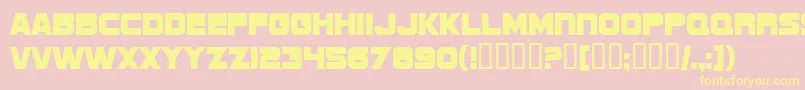 SF Sports Night NS Upright Font – Yellow Fonts on Pink Background